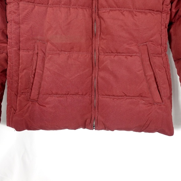 Old Navy Maroon Berry Puffer Jacket | Women’s Small Warm Lightweight Coat - Picture 5 of 9